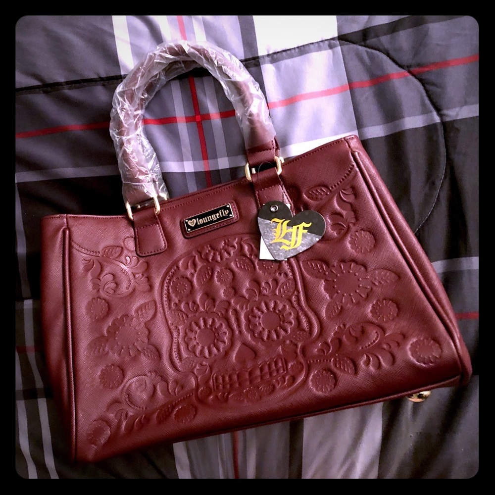 Loungefly Embossed Skull Purse